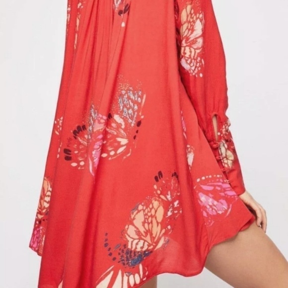 Free People Field of Butterflies Tunic Top Mini Dress - Picture 5 of 12